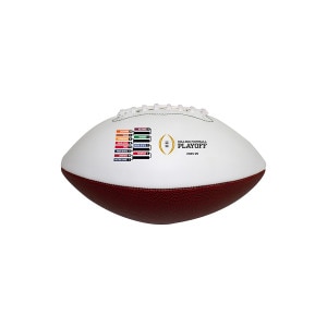 mini autograph football with College Football Playoff 2024-24 and 12 teams bracket